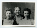 Original title:  Margaret Addison with her family. Inscription on back of photograph reads "Left to Right: Margaret Addison, Mary Ann Addison, her mother, Charlotte Addison, her sister." Image courtesy of Victoria University Archives (Toronto, Ont.).