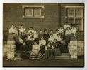 Original title:  Women residents sitting on steps of Annesley Hall. Between 1904 and 1920. Image courtesy of Victoria University Archives (Toronto, Ont.).