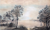 Titre original&nbsp;:  Looking west from about mouth of Don River.; Author: Simcoe, Elizabeth Posthuma (Gwillim), (1762-1850); Author: Year/Format: 1793, Picture