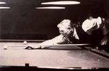 Original title:  Photograph of J. B. Collip playing billiards ca. 1941. 
Inscriptions: Annotated: 'Informal snapshot of Bert at what was one of his favorite pastimes (billiards) - made at his home, 622 Sydenham Avenue, Westmount, P. Q - about 1941.'
Image courtesy University of Toronto Libraries - Fisher Library Digital Collections.