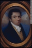 Original title:  Painting, miniature Portrait of Côme-Séraphin Cherrier (1798-1885) Anonyme - Anonymous 1820-1829, 19th century 5.7 x 4.3 cm Purchase from Mr. John L. Russell M22336 © McCord Museum Description Keywords:  male (26812) , Painting (2229) , painting (2226) , portrait (53878)