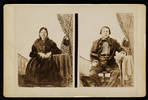 Original title:  Studio portraits of Gabriel Dumont and his wife Madeleine Wilkie. 1860s. Photographer: Ryder Larsen. Image from: Edmond J. Mallet Collection. Emmanuel d'Alzon Library Manuscript and Photograph Collection. Assumption College.
https://digitalcommons.assumption.edu/mallet-photographs/72/