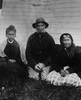 Original title:  Margaret (Campbell) Baikie, Daniel Campbell, and Lydia Campbell. Mulligan, c.1895. Flora Baikie collection. Image courtesy Them Days, Happy Valley-Goose Bay, NL.