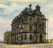 Original title:  Custom House (1876-1919), Front St. W., s.w. cor. Yonge St. - by architect Kivas Tully. Image from the Toronto Public Library, Baldwin Collection.
