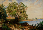 Original title:  Daniel Fowler - Sunset on Amherst Island - Agnes Etherington Art Centre - Queens University 