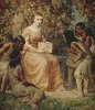 Original title:  Madame Champlain enseignant aux enfants indiens, 1620. 