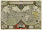 Titre original&nbsp;:    the same map, but higher resolution and black and white

Jodocus Hondius: Vera Totius Expeditionis Nauticae showing route of Francis Drakes Circumnavigation of the globe.

Description: Jodocus Hondius: Vera Totius Expeditionis Nauticae showing route of Francis Drakes and Thomas Cavendishs Circumnavigations of the globe. Amsterdam: 1595. Source: The Kraus Collection of Sir Francis Drake Further Information: The Famous Voyage: The Circumnavigation of the World, 1577–1580, in: Sir Francis Drake: A Pictorial Biography by Hans P. Kraus

