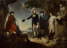 Original title:    Description Captain James Cook, Sir Joseph Banks, Lord Sandwich, Dr Daniel Solander and Dr John Hawkesworth. Oil on canvas, 120 x 166 cm. By John Hamilton Mortimer. (Title devised by cataloguer). The people portrayed are, from left to right, Dr Daniel Solander, Sir Joseph Banks, Captain James Cook, Dr John Hawkesworth, and John Montagu, 4th Earl of Sandwich. Date 1771(1771) Source National Library of Australia (NLA) digital collections: http://nla.gov.au/nla.pic-an7351768 In publishing this image on their website, the NLA request that users cite the artist, title, the National Library of Australia as the custodian of the original work and their catalogue reference number. Readers of Wikipedia will see there is an "imagemap" for this picture which links the people in the painting to their respective biographies in Wikipedia. Author John Hamilton Mortimer (1740-1779). Previously a
