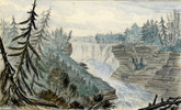 Original title:  Kakabeka Falls, Kaministiquia River; Author: FLEMING, JOHN ARNOT (1835-1876); Author: Year/Format: 1857, Picture