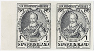 Titre original&nbsp;:  1583-1933, Sir Humphrey Gilbert : [Portrait] [philatelic record].  Philatelic issue data Newfoundland : 1 cent