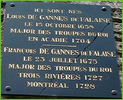 Titre original&nbsp;:  Plaque commémorative de la famille de Gannes de Falaise
