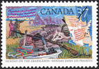 Titre original&nbsp;:  Henday on the grasslands = Henday dans les praries [philatelic record].  Philatelic issue data Canada : 37 cents