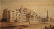 Titre original&nbsp;:  GUILD HALL (PROPOSED), King St. E., n. side, betw. Toronto & Church Sts.; Author: Howard, John George (1803-1890); Author: Year/Format: 1834, Picture