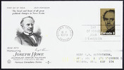 Original title:  Joseph Howe [philatelic record].  Philatelic issue data Canada : 8 cents