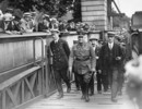 Original title:  (World War I - 1914 - 1918) Major General Sir Sam Hughes arriving in France at Boulogne. 