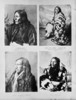 Original title:  Portraits of Crowfoot, his Cree wife Old Woman, Chief Rabbit Carrier, and Chief Bobtail. 