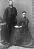 Original title:  Photograph Mr. and Mrs. J. Breakey, Montreal, QC, 1867 William Notman (1826-1891) 1867, 19th century Silver salts on paper mounted on paper - Albumen process 8.5 x 5.6 cm Purchase from Associated Screen News Ltd. I-28994.1 © McCord Museum Keywords:  couple (556) , Photograph (77678) , portrait (53878)