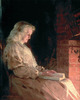 Original title:  Mme. Isabel Grace Mackenzie King, peint à Kingsmere, assise avant un feu. 