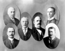Original title:    Description English: Alberta's first cabinet. Top left: William Thomas Finlay, Minister of Agriculture. Bottom left: Henry William Cushing, Minister of Public Works. Centre left: Alexander Cameron Rutherford, Premier. Centre right: George Bulyea, Lieutenant-Governor. Top right: Charles Wilson Cross, Attorney-General. Bottom right: L. George DeVeber, Minister without Portfolio. Date 1905 (compiled with photos taken before 1905) Source Provincial Archives of Alberta (Standard Number: A1382). A smaller, darker version is available as Standard Number: A1381. A published version with rough words drawn over it can be seen at this ancestry.com site on William Henry (Hon) Cushing). Author Unknown Permission (Reusing this file) Public domainPublic domainfalsefalse This Canadian work is in the public domain in Canada because its copyright has expired due to one of the following: 1. it was