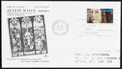Original title:  Jeanne Mance [philatelic record].  Philatelic issue data Canada : 8 cents