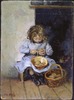 Original title:    Description Français : L'éplucheuse de patates, huile sur toile, 32,6 x 24,1 cm, acheté en 1995 par le Musée des beaux-arts du Canada (nº 37779) Date Inconnue Source [1] Author Charles Huot


