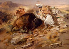 Original title:    Description English: Charles Marion Russell - Buffalo Hunt Date 16 August 2009 Source http://masterpieceart.net/charles-marion-russell/ Author Wm M. Martin

