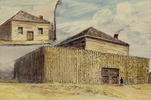 Original title:  Jail (1799-1827), King St. E., s. side, at Leader Lane.; Author: Thomson, William James (1858-1927); Author: Year/Format: 1888, Picture