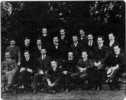 Original title:  The Post-Graduates at the Cavendish Laboratory in 1898-99: Left to right: Back Row: G.H. Bryan, R.S. Willows, unidentified. Middle Row Standing: J.W. Walker, A.A. Robb, H.S. Allen, J.C. Mclennan, J.S. Townsend, J.H. Vincent, unidentified. Front Row Seated: C.T.R. Wilson, J. Talbot, John Zedeny, R.G. Klempfer, Sir J.J. Thomson, G.A. Shakespeare, H.A. Wilson, J. Butler Burke.