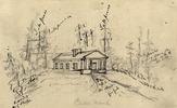 Original title:  Simcoe, John Graves, 'Castle Frank', w. side Don R., s. of Bloor St. E; Author: Scadding, Henry (1813-1901); Author: Year/Format: 1820, Picture