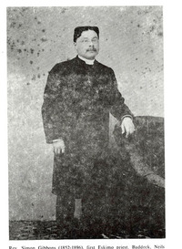 Titre original&nbsp;:  Simon Gibbons, born in Labrador, was the first Inuk to become an Anglican minister. (HARPER COLLECTION)