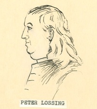 Original title:  Sketch of Peter Lossing by an unknown artist at an unknown date. Image courtesy of Norwich and District Historical Society.