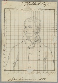 Titre original&nbsp;:  John Halkett by Henry Bone, after Sir Thomas Lawrence
pencil drawing squared in ink for transfer, 1802 (circa 1800)
NPG D17280. National Portrait Gallery, London, England. 
Used under Creative Commons Attribution-NonCommercial-NoDerivs 3.0 Unported (CC BY-NC-ND 3.0).