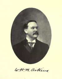 Original title:  W.H.B. Aikins. From: Commemorative biographical record of the county of York, Ontario : containing biographical sketches of prominent and representative citizens and many of the early settled families, illustrated. Toronto : J.H. Beers, 1907. Source: https://archive.org/details/commemorativebio00torouoft/page/352/mode/2up. 