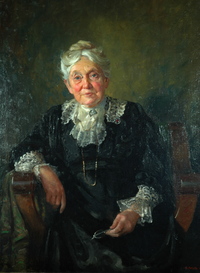Original title:  Portrait of Janet Carnochan by E. Wyly Grier, done in 1920-21. Courtesy of the Niagara-on-the-Lake Museum.