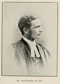 Original title:  Portrait of Mr. Macdonnell in 1881. From: Life and work of D.J. Macdonnell, minister of St. Andrew's Church, Toronto. With a selection of sermons and prayers. 
by James Frederick McCurdy. Toronto: W. Briggs, 1897. Source: https://archive.org/details/lifeworkofdjmacd00mccuuoft/page/222/mode/2up. 