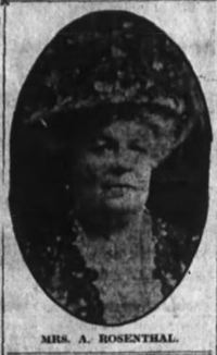 Original title:  Ottawa Loses Esteemed Citizen And Worker In Benevolent Causes In The Death Of Mrs. A. Rosenthal. From: The Ottawa Journal (Ottawa, Ontario, Canada) - 11 Dec 1922, Page 8.