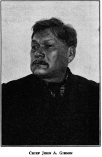 Original title:  Seneca Nation Chief John A Gibson (circa 1912), Six Nations of the Grand River