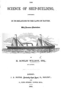 Titre original&nbsp;:  Title page of "The Science of Ship-building" by Hugh Bowlby Willson. Source: https://www.google.ca/books/edition/The_Science_of_Ship_building/16VWAAAAcAAJ?hl=en&gbpv=1&pg=PR1&printsec=frontcover 
