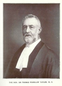 Original title:  Sir Thomas Wardlaw Taylor (1833-1917). From: Charteris-Thomson, Margaret. The Colonial Ancestry of the Hon. Sir Thomas Wardlaw Taylor, Dumfries, Scotland: Courier Press, High Street, 1937. 