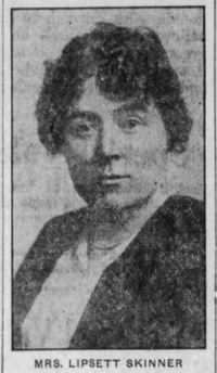 Original title:  Genevieve Lipsett Skinner. From the Victoria Daily Times, 26 September 1923, page 6. 