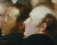 Original title:  To the left is William Knibb and to the right John Scoble - 1840. Detail from "The Anti-Slavery Society Convention, 1840" by Benjamin Robert Haydon held by the National Portrait Gallery, London, UK (https://www.npg.org.uk/collections/search/portrait/mw00028/The-Anti-Slavery-Society-Convention-1840).