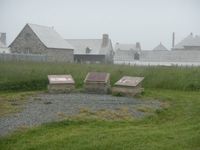 Titre original&nbsp;:  Marie Marguerite Rose marker on site at Louisbourg.

Original photograph by Barry Swackhamer (2014). 

From the Historical Marker Database. 