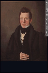 Original title:  Painting Portrait of Robert McVicar, 1832 Nelson Cook 1832, 19th century 73.6 x 63.5 cm Gift of Mrs. George A. McVicar M14908 © McCord Museum Keywords:  male (26812) , Painting (2229) , painting (2226) , portrait (53878)