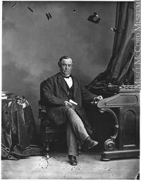 Original title:  Photograph Hon. John Ross, politician, Montreal, QC, 1867 William Notman (1826-1891) 1867, 19th century Silver salts on glass - Wet collodion process 17 x 12 cm Purchase from Associated Screen News Ltd. I-27250 © McCord Museum Keywords:  male (26812) , Photograph (77678) , portrait (53878)