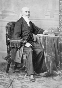 Original title:  Photograph Rev. Dr. Cramp, Montreal, QC, 1866 William Notman (1826-1891) 1866, 19th century Silver salts on paper mounted on paper - Albumen process 8.5 x 5.6 cm Purchase from Associated Screen News Ltd. I-22057.1 © McCord Museum Keywords:  male (26812) , Photograph (77678) , portrait (53878)