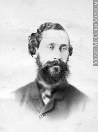 Original title:  Photograph Mr. Joseph Gould, Montreal, QC, 1862 William Notman (1826-1891) 1862, 19th century Silver salts on paper mounted on paper - Albumen process 8.5 x 5.6 cm Purchase from Associated Screen News Ltd. I-4695.1 © McCord Museum Keywords:  male (26812) , Photograph (77678) , portrait (53878)