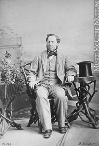 Original title:  Photograph Alex Buntin, Montreal, QC, 1864 William Notman (1826-1891) 1864, 19th century Silver salts on paper mounted on paper - Albumen process 8.5 x 5.6 cm Purchase from Associated Screen News Ltd. I-12120.1 © McCord Museum Keywords:  male (26812) , Photograph (77678) , portrait (53878)