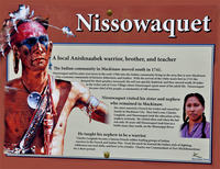 Original title:  Sign about the Nissowaquet Indians