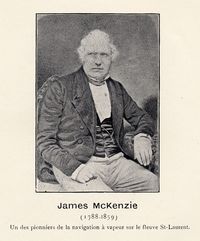 Original title:  James McKenzie (1788-1859) un des pionniers de la navigation à vapeur sur le fleuve St-Laurent [image fixe] :