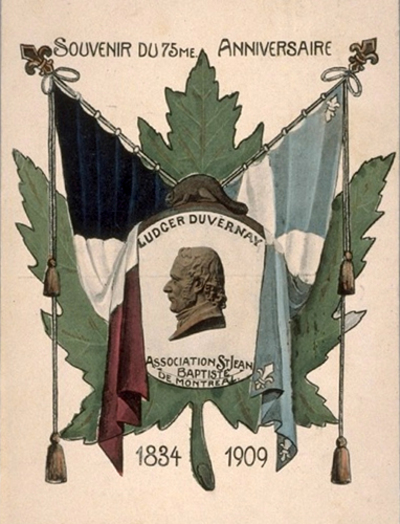 Original title:  Souvenir du 75e anniversaire 1834-1909. BAnQ